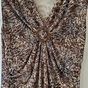 Donna Toran Leopard Sleeveless Top